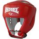 Шлем боксерский с печатью ФБУ REYVEL вид 2 кожа (0116-rd, красный)