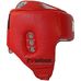 Шлем боксерский с печатью ФБУ REYVEL вид 2 кожа (0116-rd, красный)