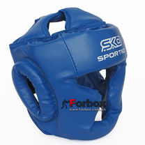 Шлем закрытый тренировочный Sportko FULL FACE (ОД3-BL, синий)