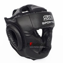 Шлем закрытый тренировочный Sportko FULL FACE (ОД3-BK, черный)