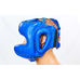 Шлем с бампером Twins из натуральной кожи (HGL-10-BU, синий)