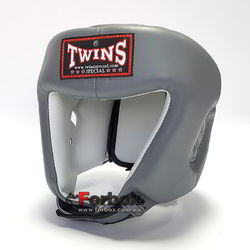 Шлем TWINS из натуральной кожи с усиленной защитой макушки (HGL-4-GR, серый)