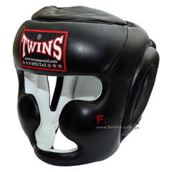 Тренировочный шлем Twins кожа (HGL-6, черный)