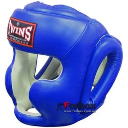 Тренировочный шлем Twins кожа (HGL-6, синий)