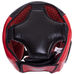 Шлем боксерский с бампером UFC натуральная кожа (UHK-75063, черно-красный)