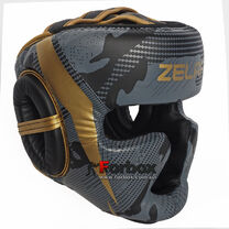 Шлем боксерский с полной защитой VNM (BO-2529-BKG, черно-золотой)