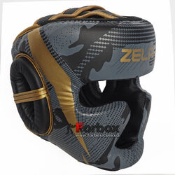 Шлем боксерский с полной защитой VNM (BO-2529-BKG, черно-золотой)