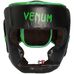 Шолом тренувальний Venum з повним захистом шкіра (BO-5246-BKG, чорно-зелений)