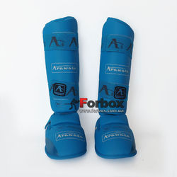 Захист гомілки і стопи Arawaza для карате (BO-7249-BL-repl, синя)