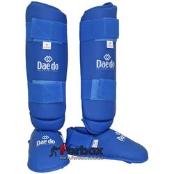 Защита голени и стопы Daedo для каратэ (BO-5074-B, синяя)