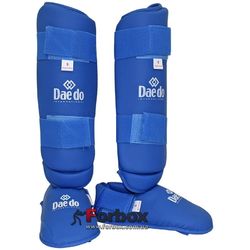 Защита голени и стопы Daedo для каратэ (BO-5074-B, синяя)