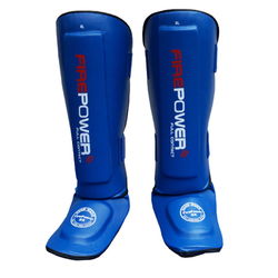 Защита ног голени и стопы FirePower кожзам (FPSGA1, синяя)