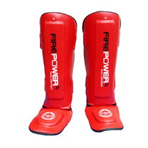 Защита ног голени и стопы FirePower кожзам (FPSGA1, красная)