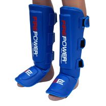 Защита ног голени и стопы FirePower кожзам (FPSGA5, синий)