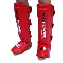 Защита ног голени и стопы FirePower кожзам (FPSGA5, красная)