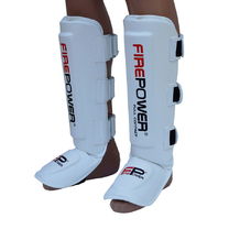 Защита ног голени и стопы FirePower кожзам (FPSGA5, белый)