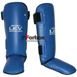 Защита голени и стопы улучшенная цельная Lev (1313-bl, синяя)