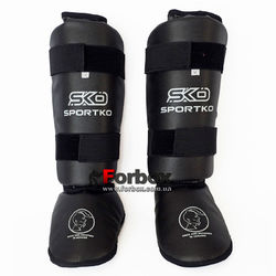 Защита голени и стопы SportKo (331-bk, черная)