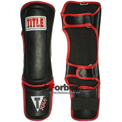 Защита голени и стопы TITLE CLASSIC MMA (CMMSGS, черно-красный)