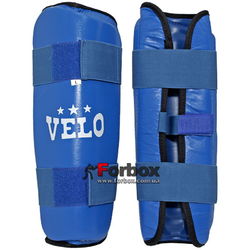 Захист гомілки Velo із натуральної шкіри (VL-8105, синій)