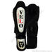 Захист гомілки та стопи Velo посилена із шкіри (ULI-7021, чорно-біла)