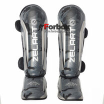 Защита голени и стопы Zelart из PU кожи (BO-2531, серый камуфляж)