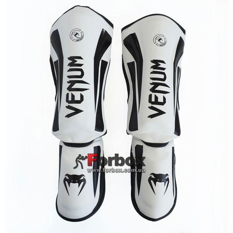 Защита голени и стопы Venum Challenger усиленная (BO-7042-WBK, бело ...