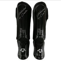 Защита для голени и стопы Hard Touch натуральная кожа (BO-5240-BK, черная)