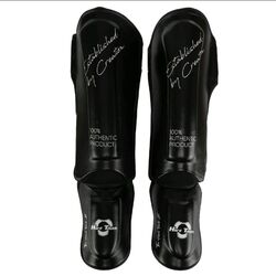 Защита для голени и стопы Hard Touch натуральная кожа (BO-5240-BK, черная)