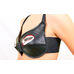 Захист грудей жіноча із натуральної шкіри з литими вставками (CP-BK, чорний)