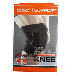 Фіксатор коліна LiveUp Knee Support (LS5757, сіро-помаранчевий)