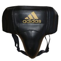 Профессиональная защита паха Adidas из PU кожи (ADISBP11, черно-золотая)