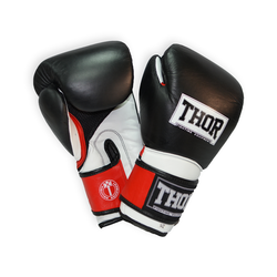 Боксерські рукавиці із PU шкіри Pro King THOR (8041-02-PU-B-R-Wh, Чорний)
