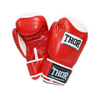 Боксерские перчатки кожаные Competition THOR (500-01-Leath-RD-WH, Красный)