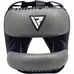Боксерский шлем с бампером RDX Leather Pro Blue
