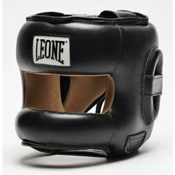 Боксерський шолом з бампером Leone Protection (500050, Чорний)