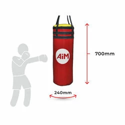 Боксерський мешок AiM WIZARD из ПВХ, 70х24 см, 10 кг (10-207-1-2-RD, красный)