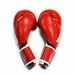 Боксерские перчатки THOR SHARK из натуральной кожи (8019-02Leather-RED, Красный)