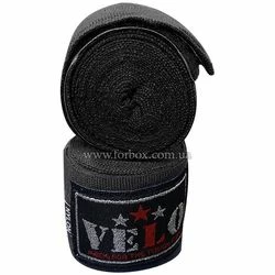 Бинты боксерские Velo с аккредитацией AIBA эластичные (AIBA-4080, черные)