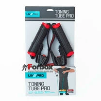 Эспандер трубчатый с ручками LivePro Toning Tube PRO (LP8405-M, черный)