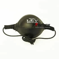 Груша пневматическая кожаная на жгутах Lev Sport  (1390-BK, черный)