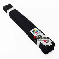 Пояс для кімоно Smai DELUXE WKF APPROVED (DBBWKF-BK, чорний)