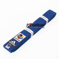 Пояс для карате Adidas Elite з акредитацією WKF (adiB240WKF, синій)