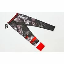 Штаны компрессионные для спорта Venum Wolf (CO-8226, черный-белый-красный)
