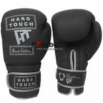 Боксерські рукавиці PU шкіри  Hard Touch (BO-4658-BKG, чорні)