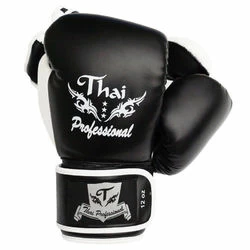 Перчатки боксерские Thai Professional Black (TPBG8-BK, Черный)