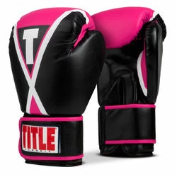 Перчатки для бокса TITLE Classic X-Press Boxing Gloves (TCXPBG-BKPN, Черно-розовый)