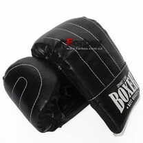 Снарядні рукавички Boxer тренувальні кожзам (2015-01Ч, чорні)