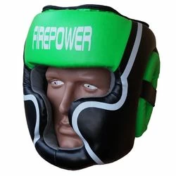 Шлем тренировочный с защитой подбородка Fire Power (FPHGA5-LM, Лайм)