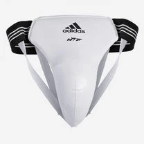 Паховий захист Adidas з акредитацією WTF із PU шкіри (ADITGG01, біла)
